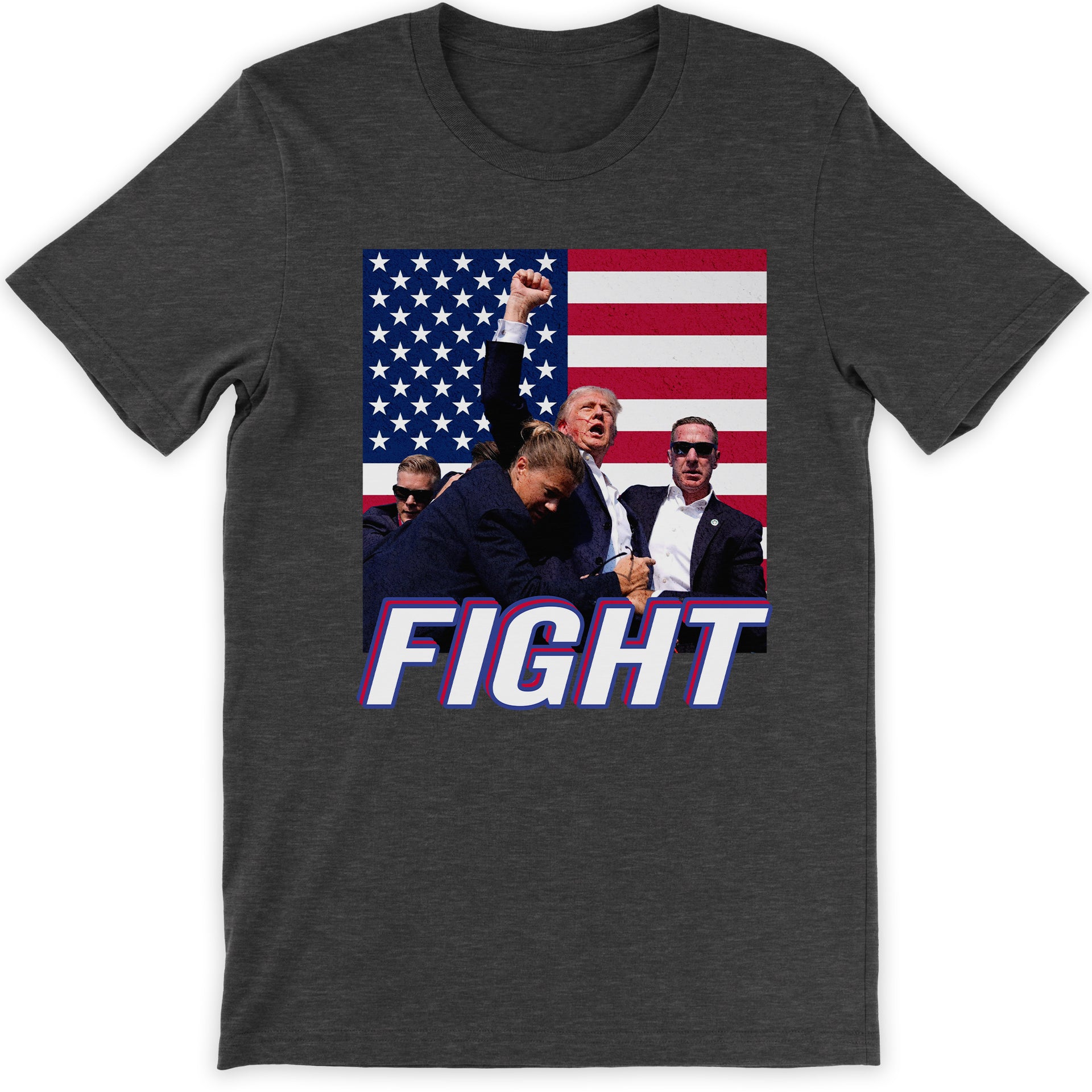 Donald Trump Fight Shirt in Charcoal